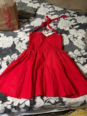 macy's red and white dress Red And White Dress